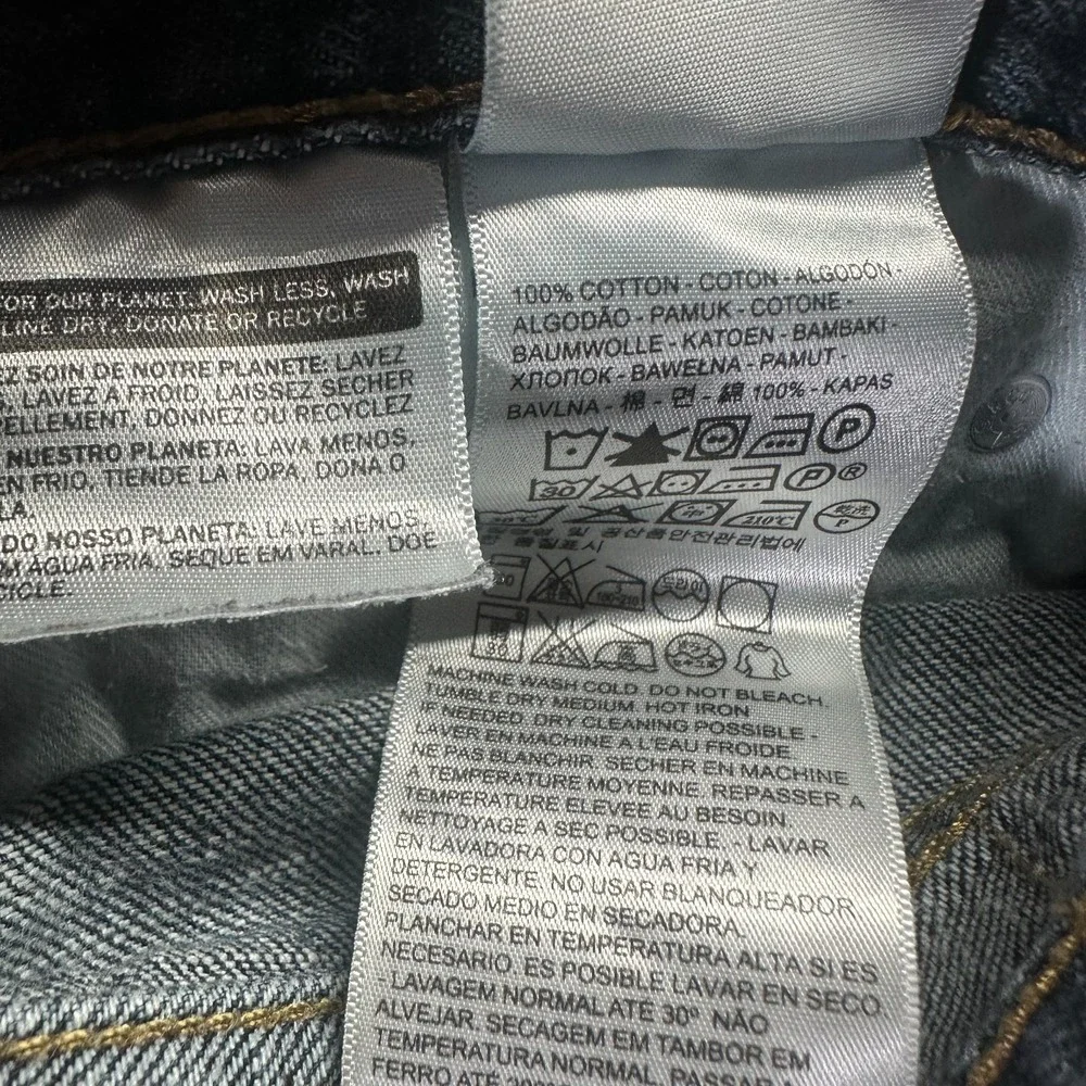 Levi's 514 Jeans Mens 34x34 Blue Cotton Denim Straight Leg Workwear Travel Faded